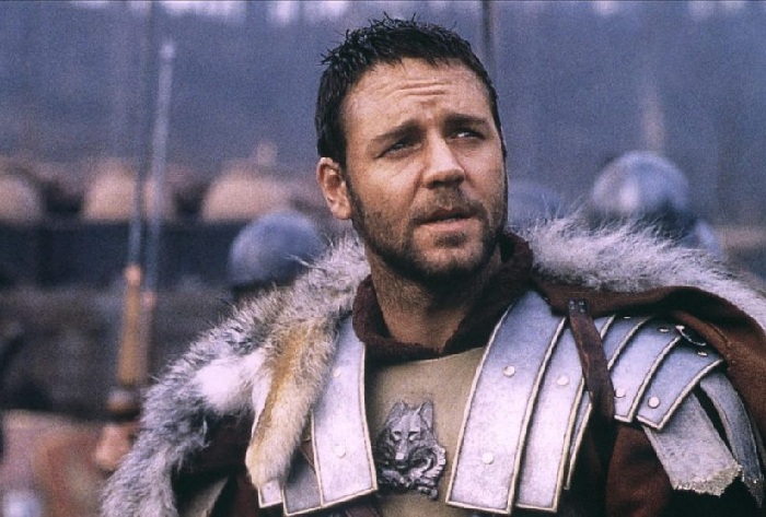 Кадр из кинофильма «Гладиатор» (2000). Рассел Кроу в роли генерала Максимуса.