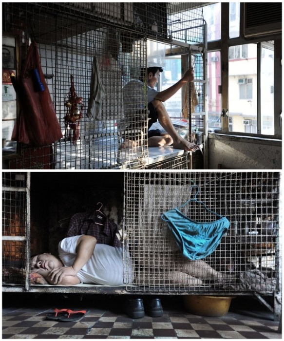 Худшего варианта проживания сложно себе придумать! («coffin homes», Гонконг). | Фото: musthaveforyou.mediasole.ru.