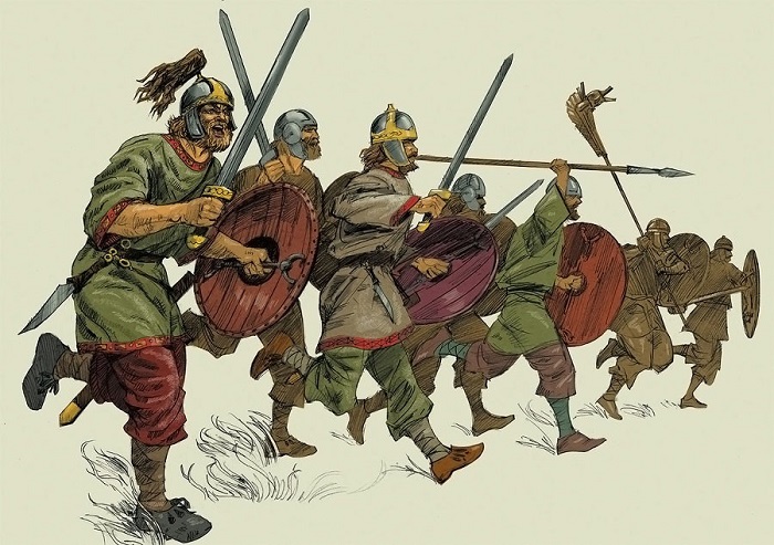 Готы тоже много воевали с римлянами.