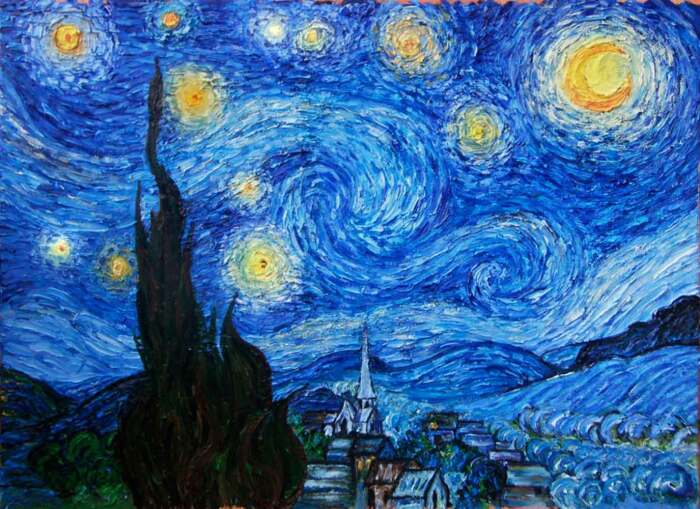 Свою самую знаменитую картину «Звездная ночь» Ван Гог написал, находясь на лечении в психиатрической больнице.