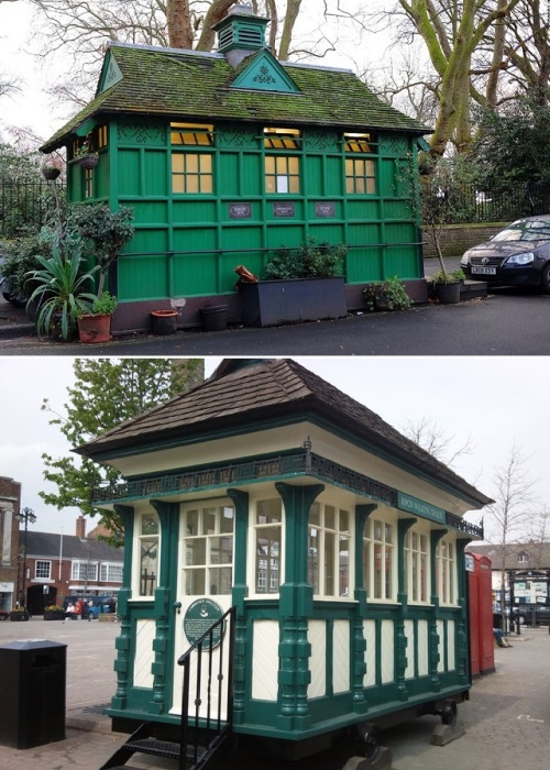 Что за зеленые стоят домики в исторической части Лондона? Англия