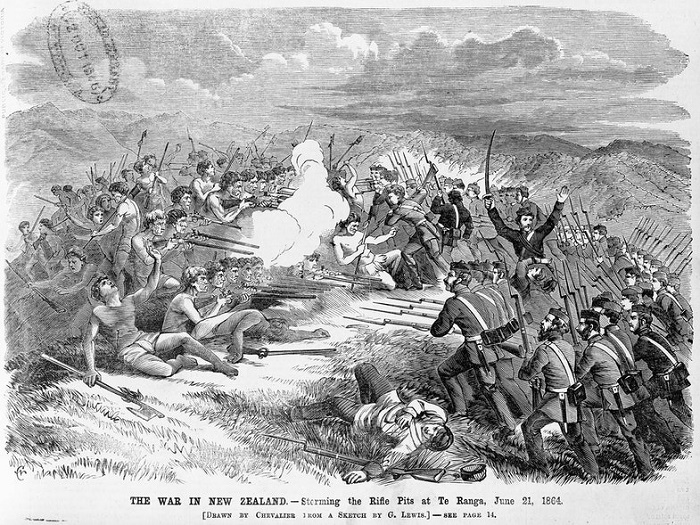 «Война в Новой Зеландии», 21 июня 1864 года. / Фото: nla.gov.au