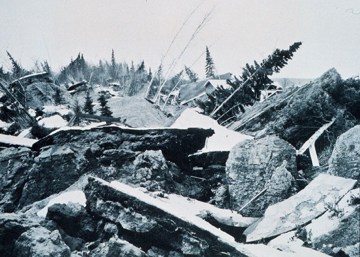 Последствия Великого Аляскинского землетрясения 1964 года. /Фото: wikipedia.org