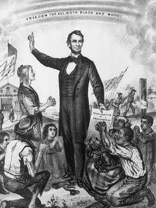 Авраам Линкольн преследовал несколько иные цели, чем исключительно борьба с рабовладением.