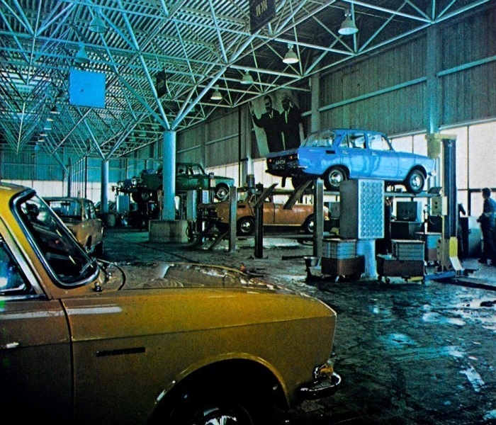 Станция техобслуживания в СССР/ Фото: drive2.ru