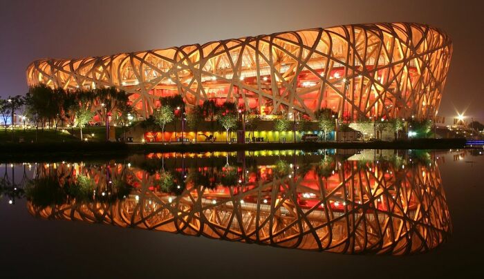 Пекинский национальный стадион «Птичье гнездо». /Фото: upload.wikimedia.org