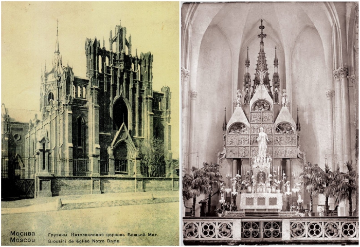 Кафедральный собор Девы Марии на Малой Грузинской был построен в 1901-1911 гг. (Москва). | Фото: lifejourney.club/ drygoi-smolensk.ru.