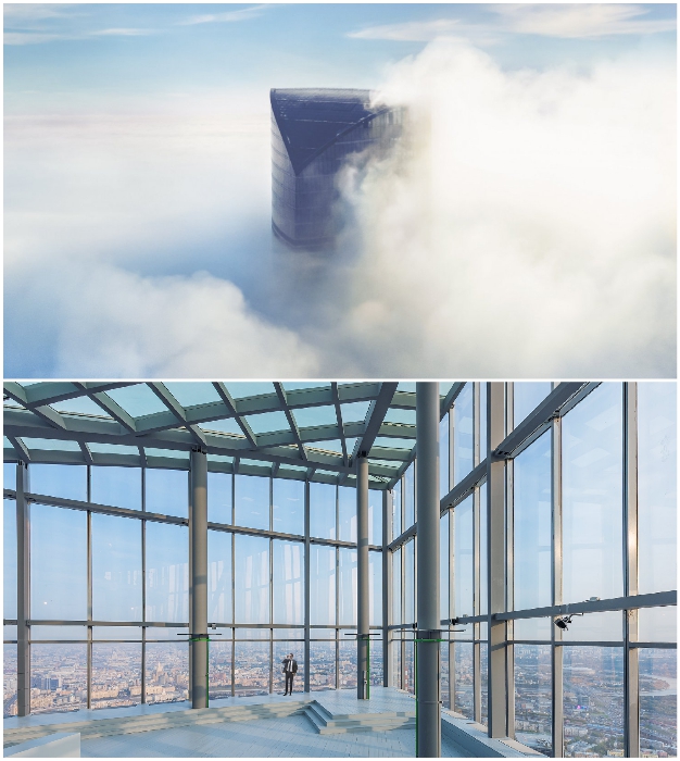 «Платиновые апартаменты» расположены на вершине Башни «Восток» (ММДЦ «Москва-Сити»).