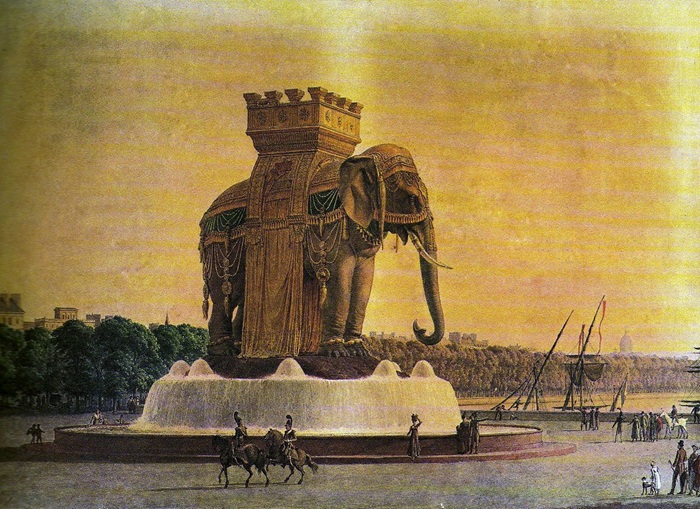 Один из оригинальных концепт-артов слона Бастилии. /Фото: wikipedia.org