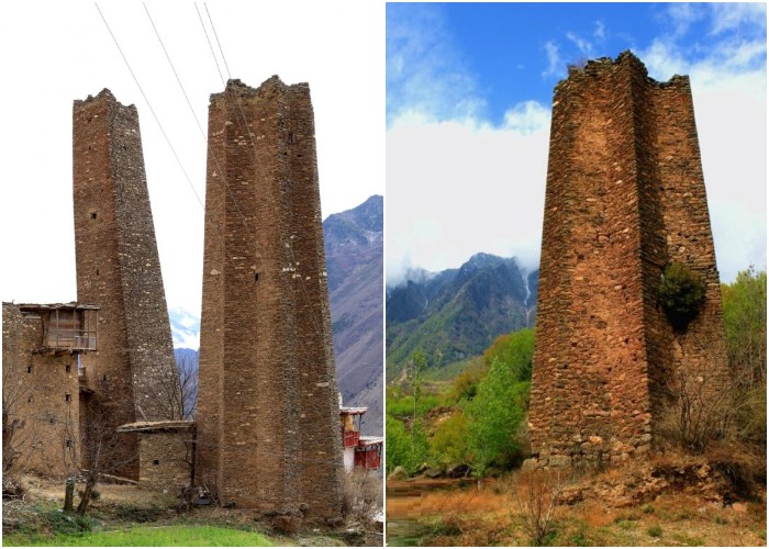 Башни имеют разную высоту и несколько форм: квадратную, многоугольную и звездообразную (The Himalayan Towers, Сычуань).