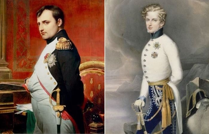Наполеон Бонапарт и его единственный законный сын и наследник | Фото: pinimg.com и biografieonline.it
