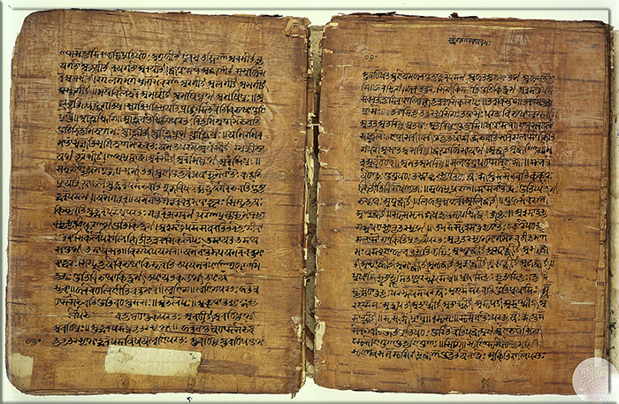Кашмирская берестяная рукопись Рупаватара, сборника грамматики, основанного на санскритской грамматике Панини. Он был составлен Дхармакирти, буддийским монахом с Цейлона.