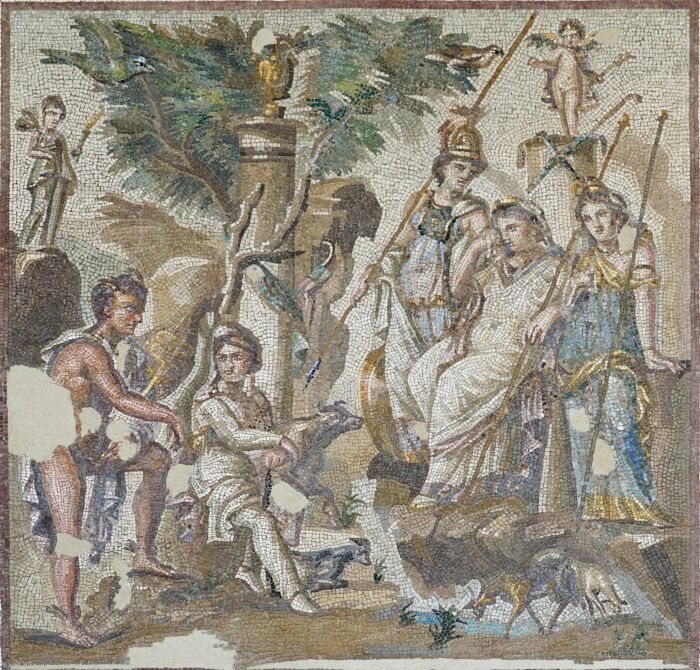 Мозаика Парижского суда с римской виллы в Антиохии в Оронте, 2 век н. э. \ Фото: in.pinterest.com.