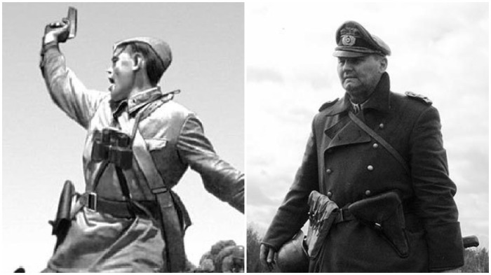 Существует немало различных версий, почему немецкие солдаты носили кобуру слева, а русские - справа / Фото: culture.ru